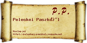 Peleskei Paszkál névjegykártya